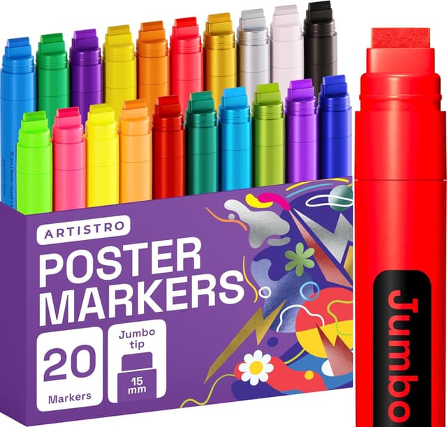 Detalle de Artistro Jumbo Marker-Set 20 Farben