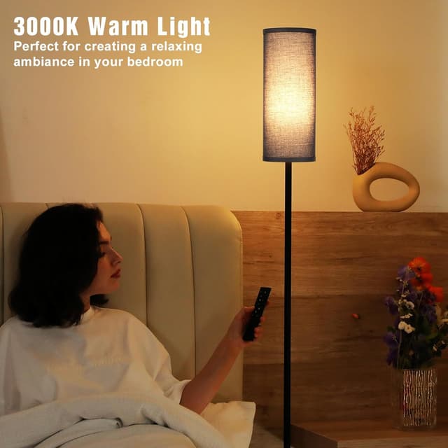 Thumbnail 6 de Aooshine Floor Lamp dimmable 3‑colour temps with remote 🛋