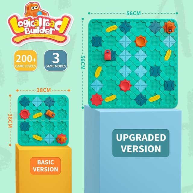 Detalle 2 de burgkidz Logischer Straßenbauer – großes Labyrinth-Brettspiel 56 x 56 cm (ab 4 Jahren)