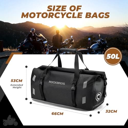 Detalle 2 de ROCKBROS Sacoche de Selle Moto 50L