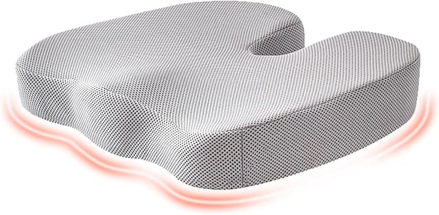 Detalle de inaepeak Memory Foam Seat Cushion for Office Chair (Gray) for Tailbone & Coccyx Comfort