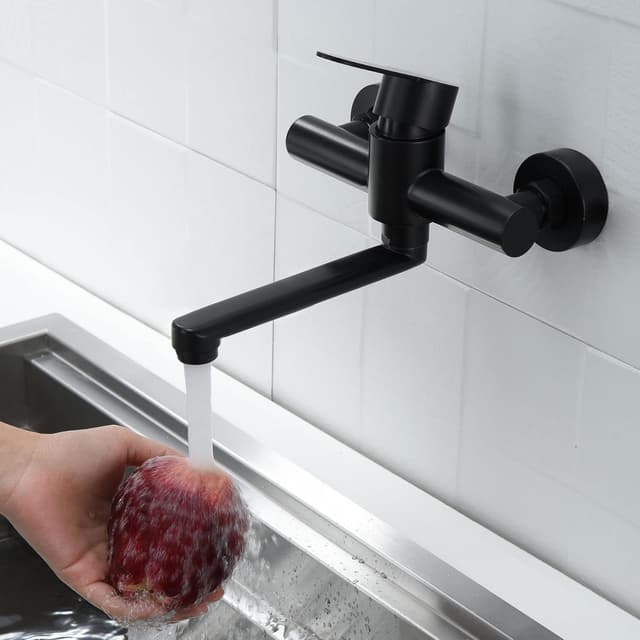 Detalle 2 de HomeLava rubinetto cucina a muro 304 360°