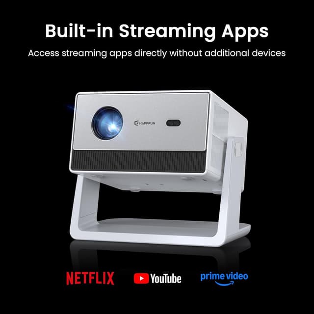 Detalle 2 de HAPPRUN Mini Smart Projector 1500 ANSI 📽