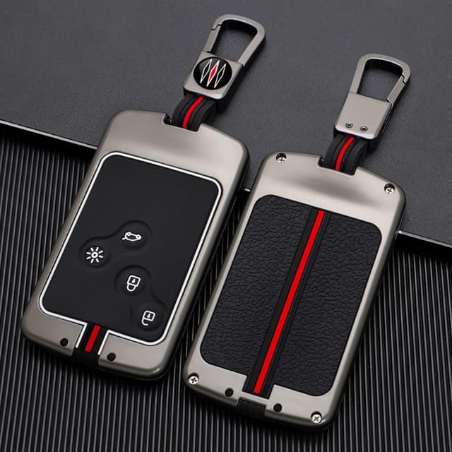 Detalle de Happyit zinc alloy car key cover case for Renault keys (3D silicone buttons, matte finish)