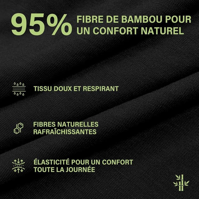 Thumbnail 3 de PUTUO Boxers Homme Longs en Bambou Lot de 6