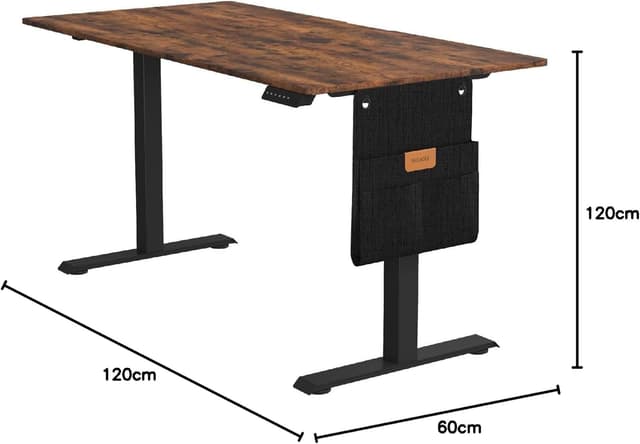 Detalle 2 de VASAGLE Escritorio Eléctrico Rústico Ajustable 📋