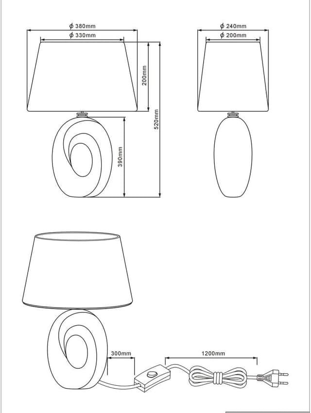 Detalle de Reality Taba lampe de table 52,0 cm