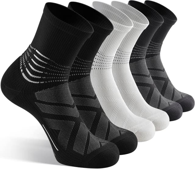 Detalle de IRAMY Compression Ankle Support Socks (Men & Women) for Running, Trainers & Hiking – 3 Pairs
