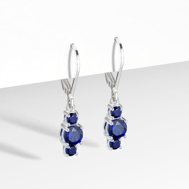 Detalle de Amazon Essentials gemstone leverback earrings