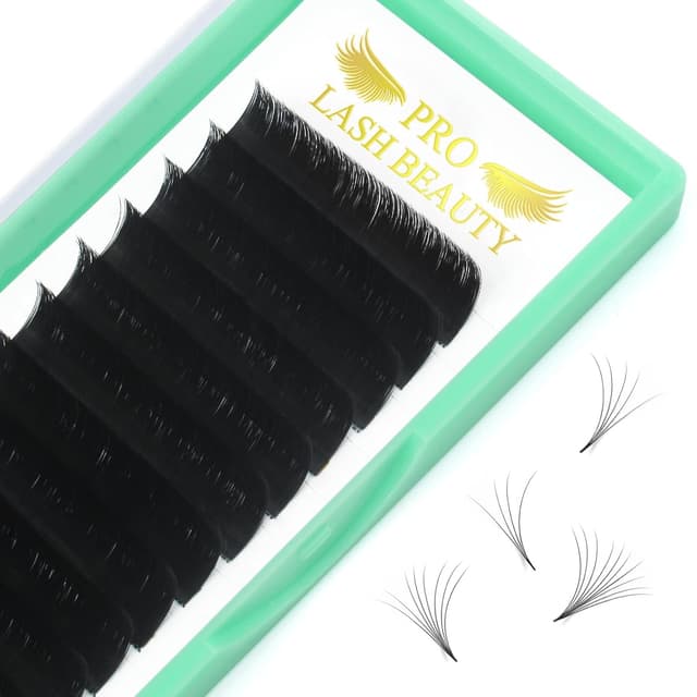 Detalle de PRO LASHBEAUTY Easy Fan Lashes C-0.03-8-15 (Selbstfächernde Volumenwimpern) – C D Curl, 8–15 mm Länge