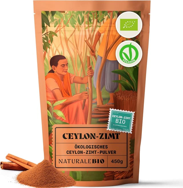 Detalle de NaturaleBio Ceylon Zimt Bio gemahlen 450g
