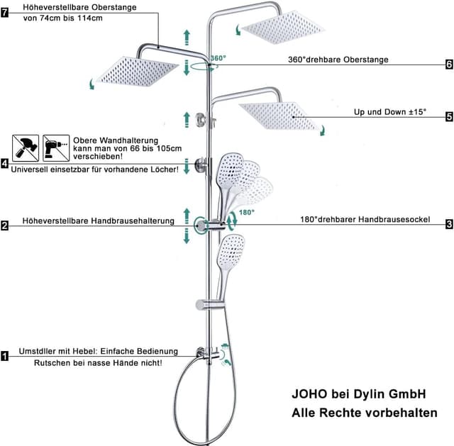 Thumbnail 4 de JOHO Colonna Doccia 20×20 cm Quadrato