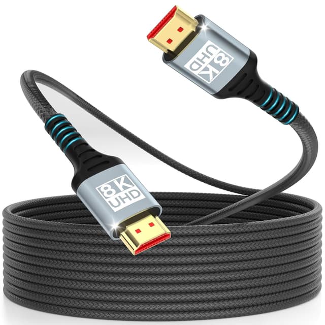 Detalle de woednx HDMI-Kabel 3 m (HDMI 2.1, 48 Gbit/s) 10K 8K, 4K@120 Hz, HDR10 eARC – 3.000 mm