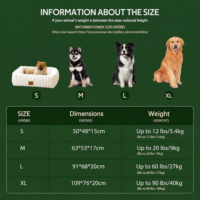 Detalle de CareCooo Cuccia Divanetto per Cani Interno, taglia piccola S (51x48x15 cm), sfoderabile e lavabile, antiscivolo marrone