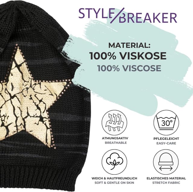 Thumbnail 1 de styleBREAKER Bonnet Beanie tricoté 19 cm
