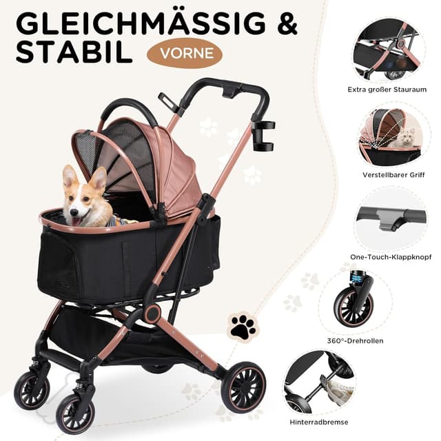 Detalle 2 de GTPLAYER Hundebuggy 4-in-1 bis 25 kg