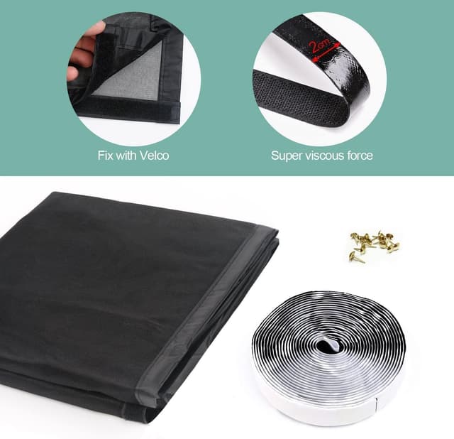 Detalle de Zanzariera magnetica MYCARBON per porta del balcone, 75x210 cm, montaggio senza foratura