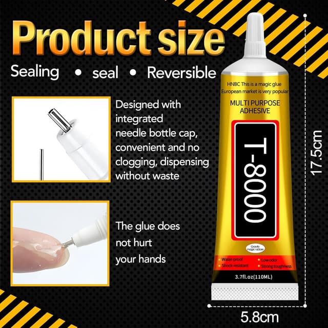 Detalle de Colle écran smartphone 110 ml, colle téléphone transparente et flexible pour réparation d’écrans