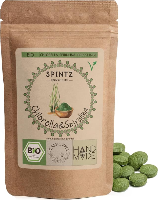 Detalle de SPINTZ Bio Spirulina + Chlorella 200 Tabs