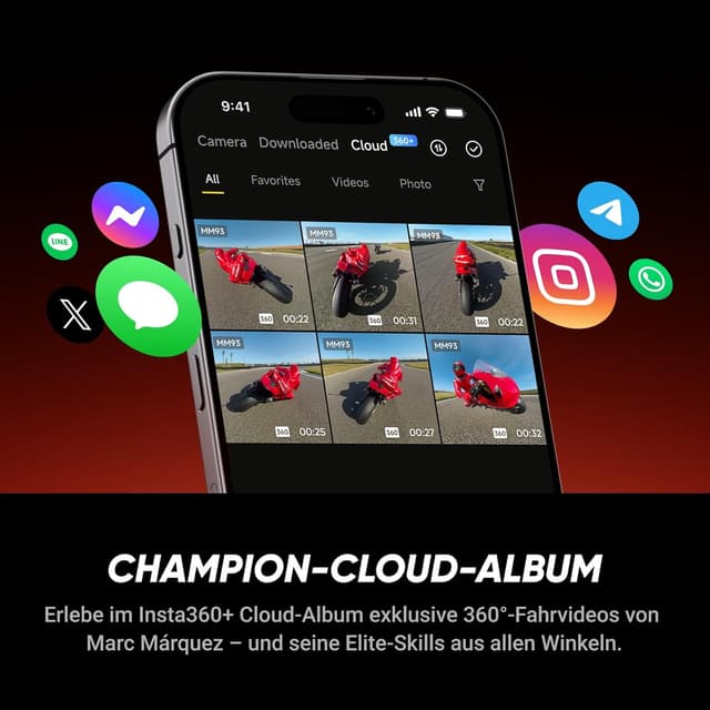 Detalle de Insta360 X5 8K 360° Action-Cam für Licht