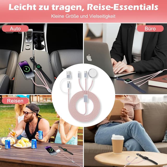 Thumbnail 6 de 3 in 2 Ladekabel 120 cm für iPhone und Watch