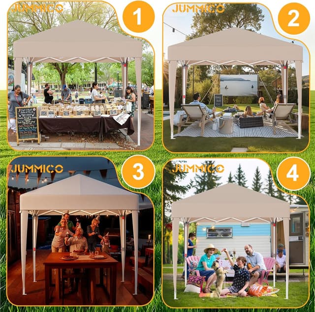 Thumbnail 6 de JUMMICO Pavillon Pliable 3x3m Toit Surélevé