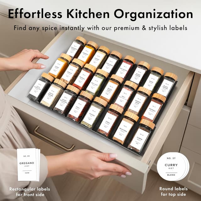 Detalle de EDELHAUS Square Spice Jars 4oz 🧂