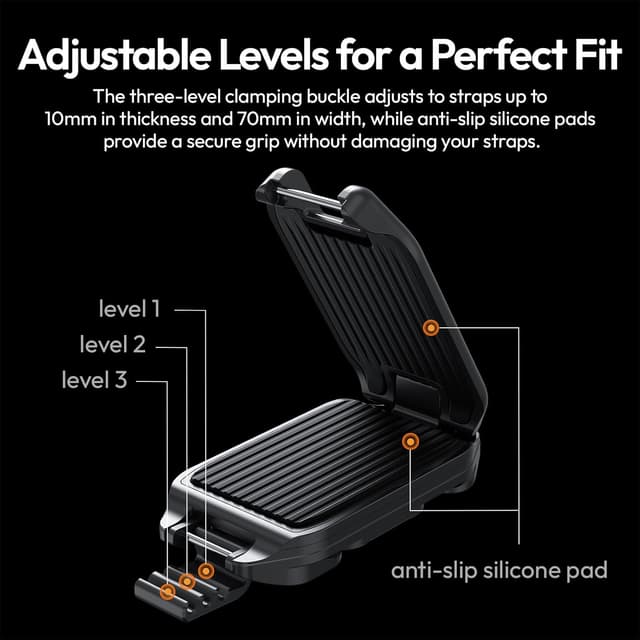 Detalle 2 de ULANZI UKA07 : clip de sangle pour sac à dos avec déverrouillage rapide (plaques UKA-QR)