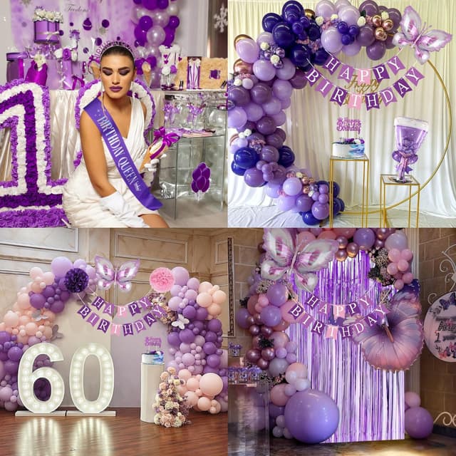 Thumbnail 5 de Birthday decorations set with 16 foot balloon chain