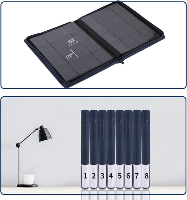 Thumbnail 6 de Snekdy Premium 1024-Pocket Trading Card Binder (Blue) with Waterproof PU Leather Cover