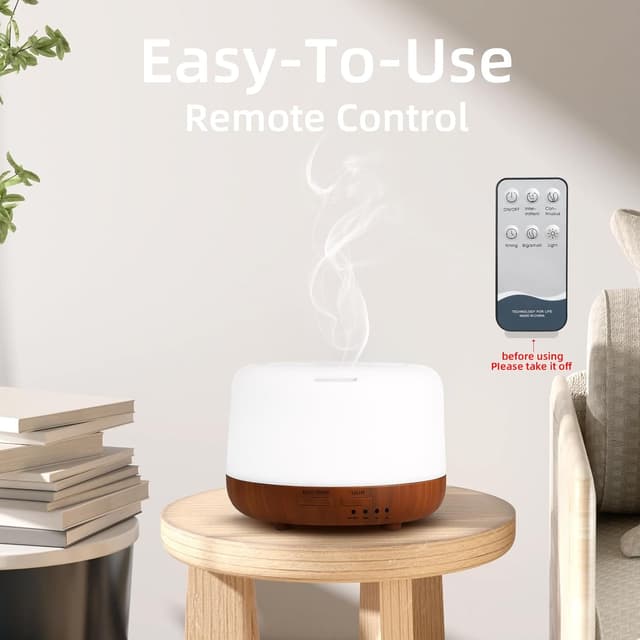 Detalle de Trace 300ML Essential Oil Diffuser with Remote Control, Timer & 7 LED Lights