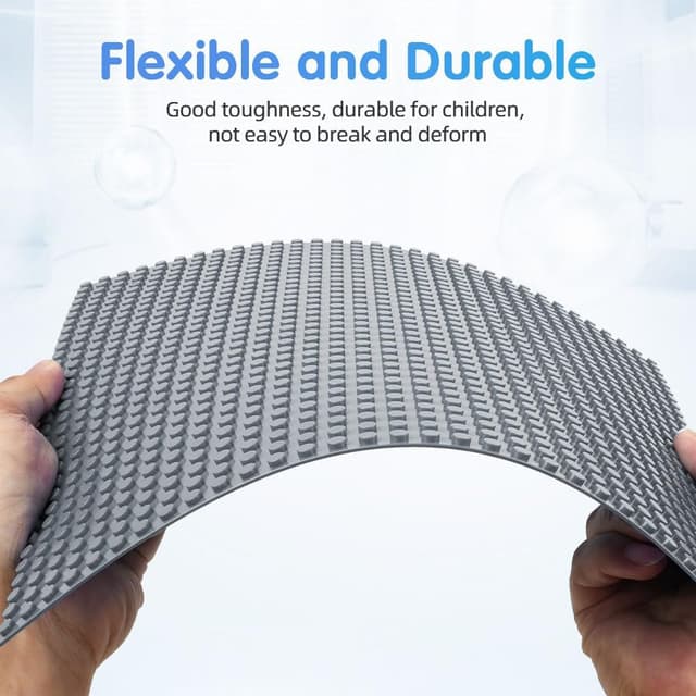 Detalle de HOTUT Classic Bauplatte-Set (4 Platten) 25,5 × 25,5 cm – kompatibel mit vielen Bauklötzen-Grundsets