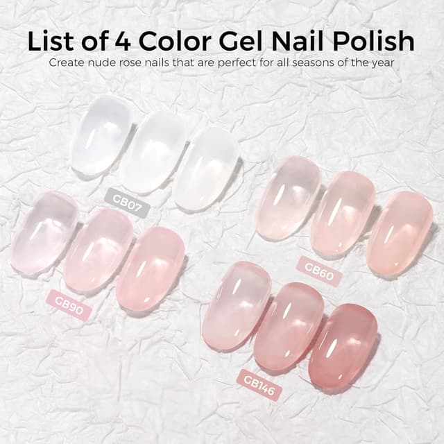 Detalle 2 de TOMICCA UV Nagellack Set 4 Farben, 8 ml 💅