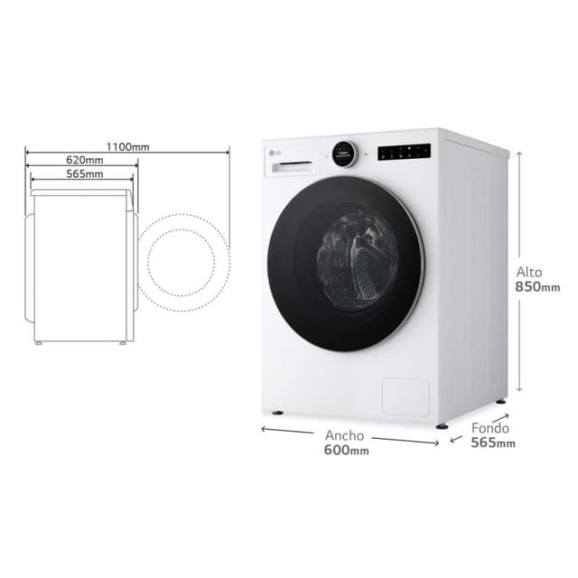 Thumbnail 2 de LG F4X7509TWS Lavadora 9 kg 1350 rpm IA