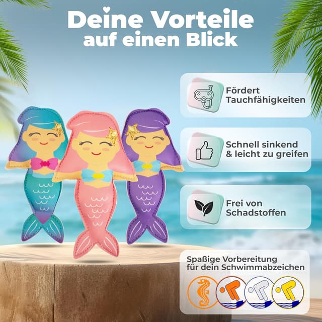 Detalle 2 de Tauchtiere für Kinder von KIDVERSE – Neopren-Tauchspielzeug für Pool, See & Meer