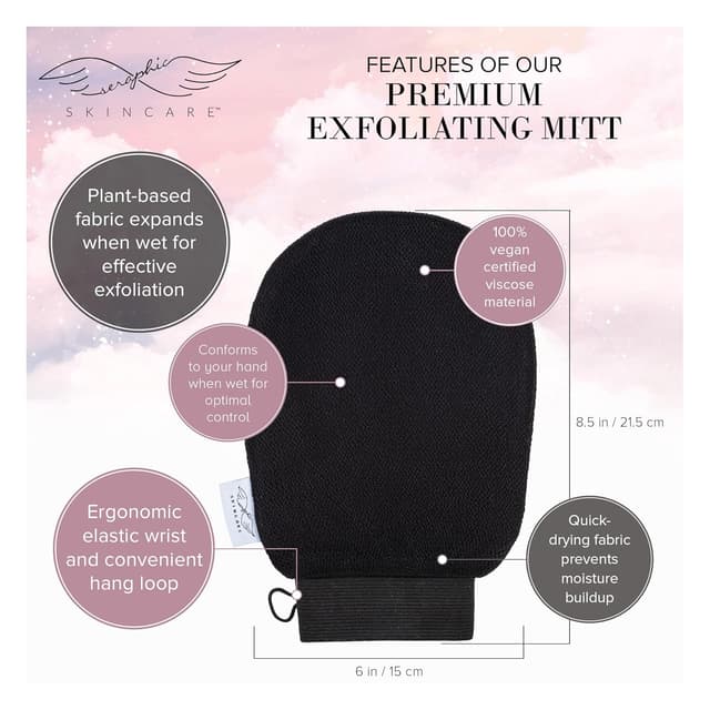 Thumbnail 2 de Seraphic Skincare Exfoliating Mitt – 2pc ⚙