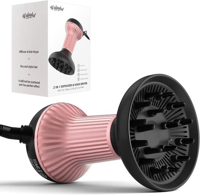 Detalle de WUFAYHD Diffuser Hair Dryer for Curly Hair (2-in-1 Ionic & Ceramic) for Wavy, Curly & Coily Styles