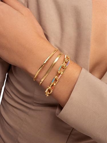 Thumbnail 3 de SINGULARU Lisse S 16 cm pulsera de acero bañada oro