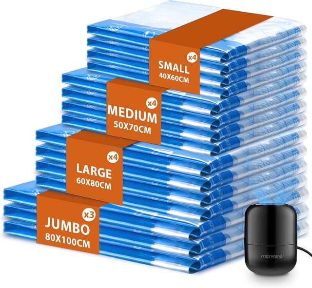 Detalle de Vacuum Compression Storage Bags 15 Pack