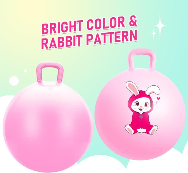 Thumbnail 6 de U&C Planet 18 Inch Space Hopper Jumping Ball with Handle (with Pump) for Kids 3–8