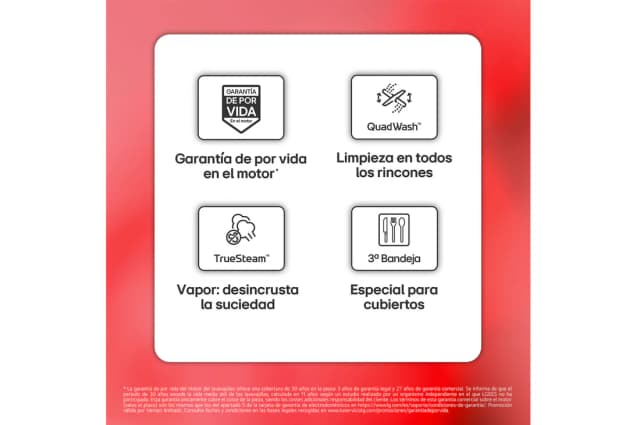 Thumbnail 2 de LG DF587HHS Lavavajillas QuadWash Steam, blanco 🚰
