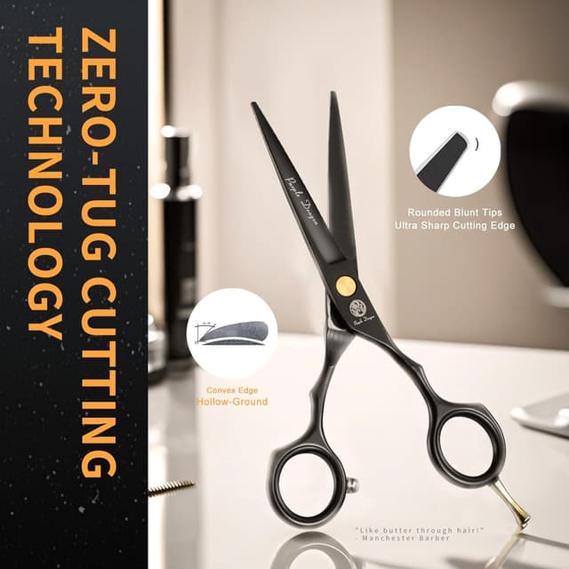 Thumbnail 3 de Tijeras de peluquería 5,5 pulgadas negras