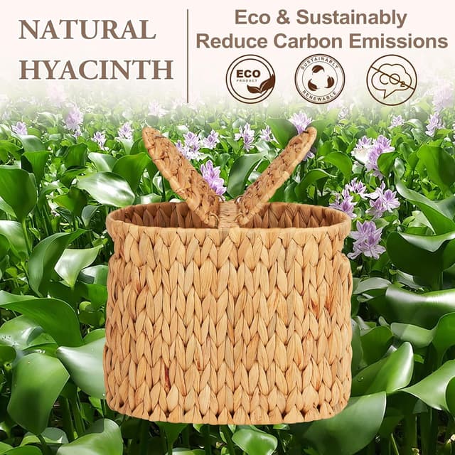 Thumbnail 5 de FairyHaus Wicker Toilet Paper Storage Basket with Lid 🧻