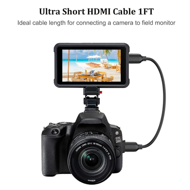 Detalle 2 de UVOOI Short HDMI Cable 1 Foot 4K