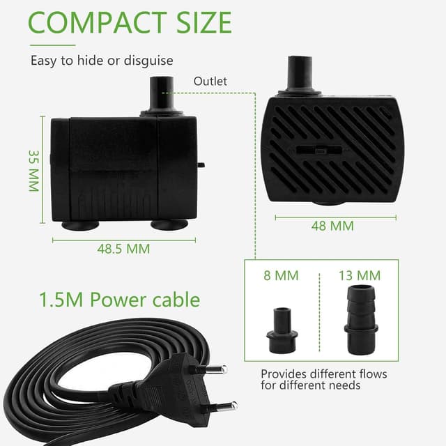 Thumbnail 1 de Mini bomba de agua 350 l/h ultra silenciosa