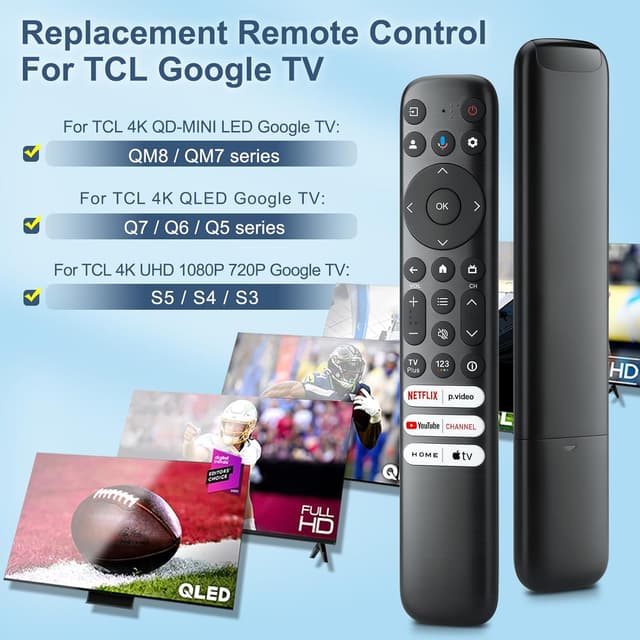 Thumbnail 2 de RC813 TCL Google TV Voice Remote Replacement