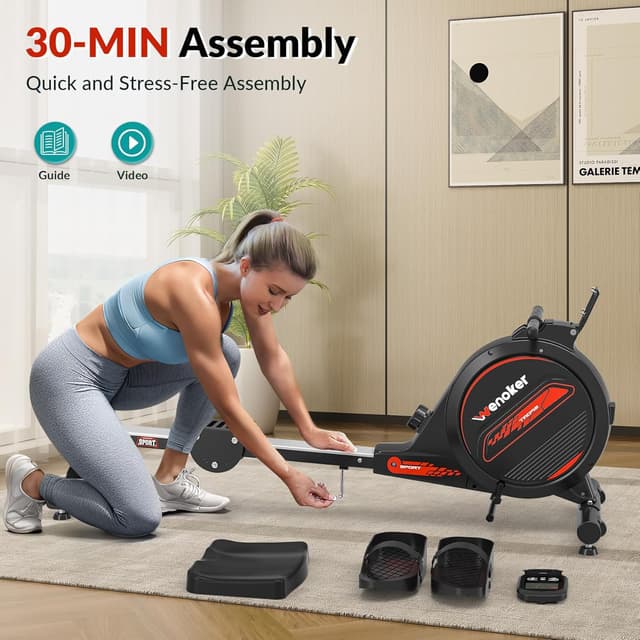 Thumbnail 6 de Wenoker magnetic rowing machine 16 levels