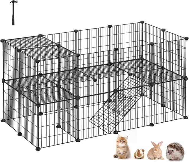 Imagen de SONGMICS LPI02H enclos modulable 143×73×71 cm 🐾 en OfertitasTOP