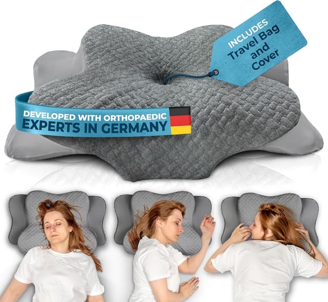 Detalle de Glückstoff Orthopedic Neck Pillow for All Sleep Types