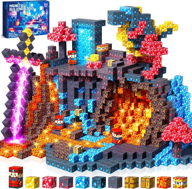 Detalle de COOLJOYA Magnetic Building Blocks for Ages 3–8 🧩